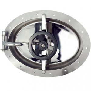Búvónyílás fahordóra ovális 440x310 mm befelenyíló (A24)