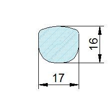 Búvónyílás alsó ovális 485x395 mm befelenyíló (200PES;200PES/B) – 3. műszaki rajz