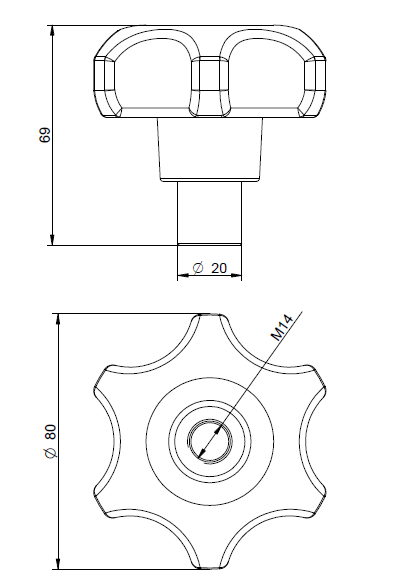 Búvónyílás felső kerek 520 mm kifelenyíló (N/270;N/271;N/272;N/273; N/270/B;N/271/B;N/272/B;N/273/B) – 2. műszaki rajz