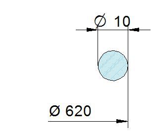 Búvónyílás felső kerek 608 mm kifelenyíló (600P) – 3. műszaki rajz